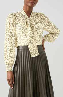 Penny Peony Tie Neck Top