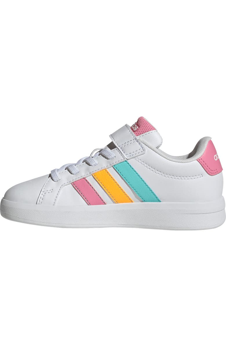adidas Kids' Grand Court 3-0 Sneaker, Alternate, color, White/ Pink/ Tangerine