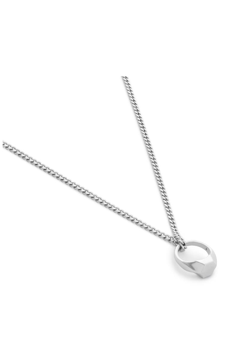 Signet Ring Pendant Necklace, Alternate, color, ANTIQUE SILVER