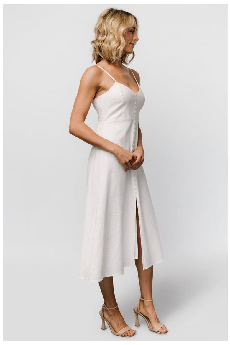 Laya Button Front Dress, Alternate, color, Ivory