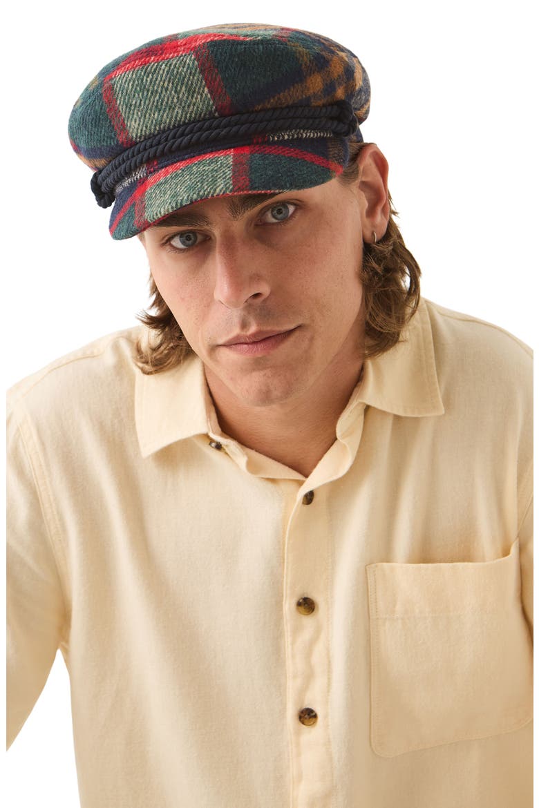 Fiddler Cap, Main, color, NAVY GREEN RED CREAM
