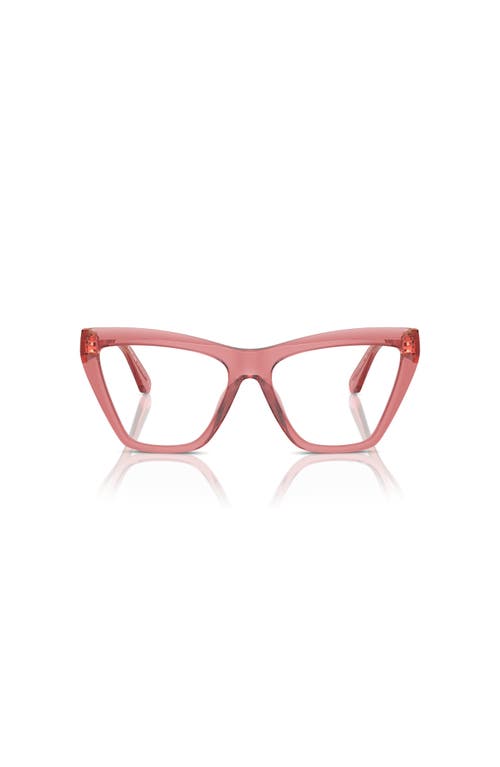 Michael Kors 54mm Cat Eye Optical Glasses In Red
