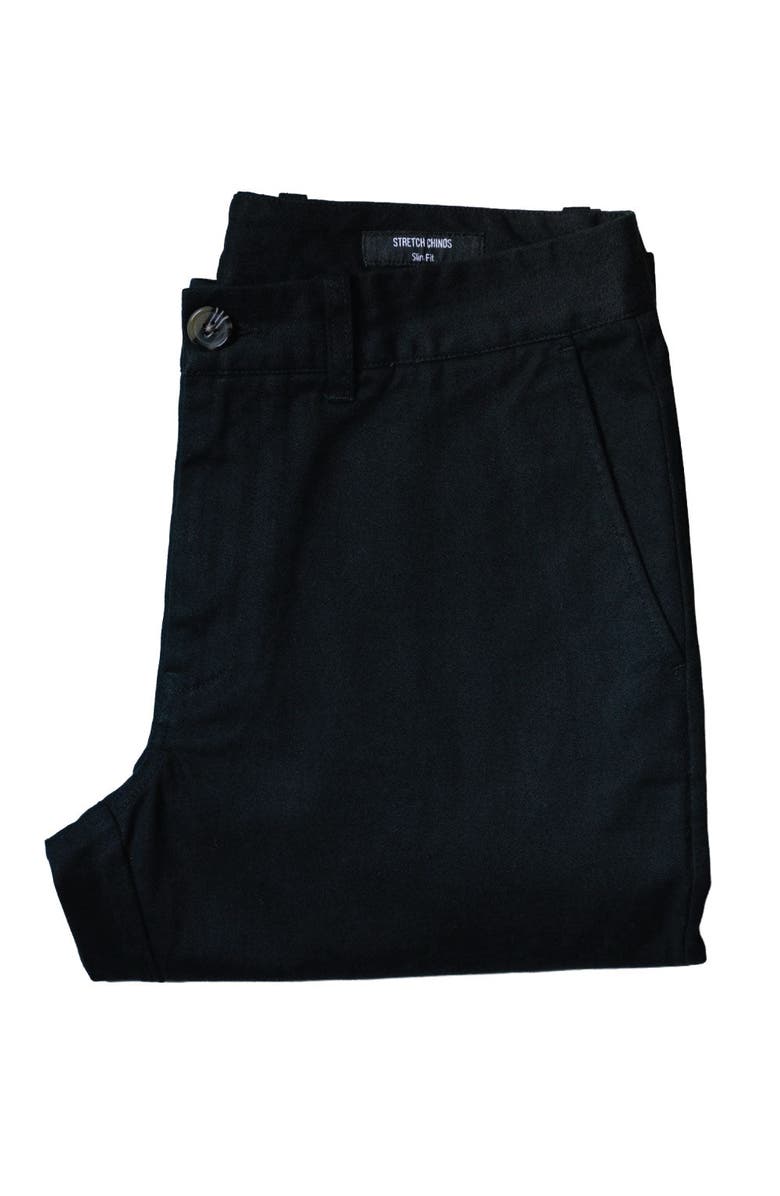 Peter Manning Stretch Chinos Slim Fit, Alternate, color, Black