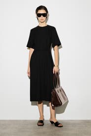 COS Belt-detail Midi T-shirt Dress