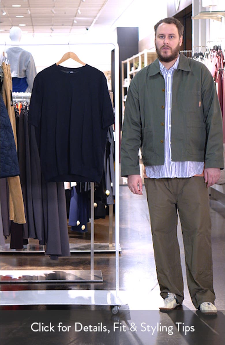 Short Sleeve Cotton Crewneck Sweater, sales video thumbnail