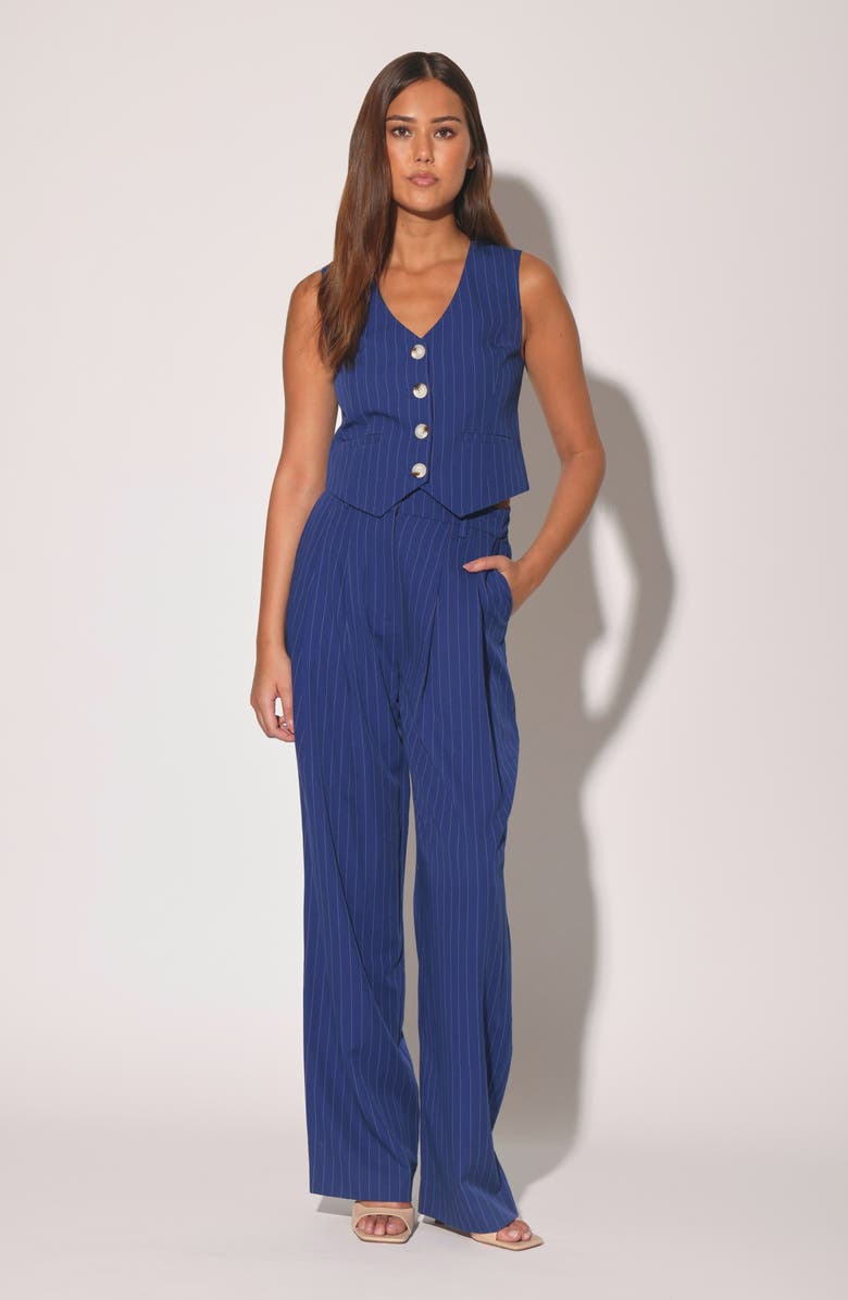 Walter Baker Luanna Vest, Alternate, color, Royal Blue Pin Stripe