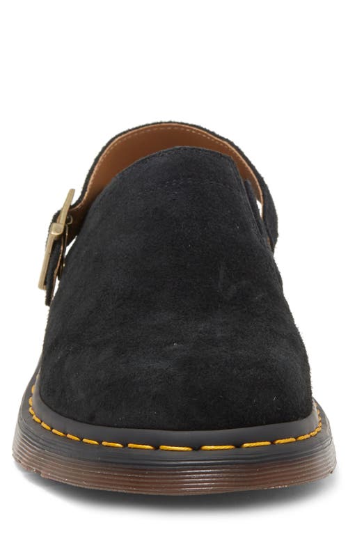 Dr. Martens' Black Isham Desert Oasis Suede Mules In Black