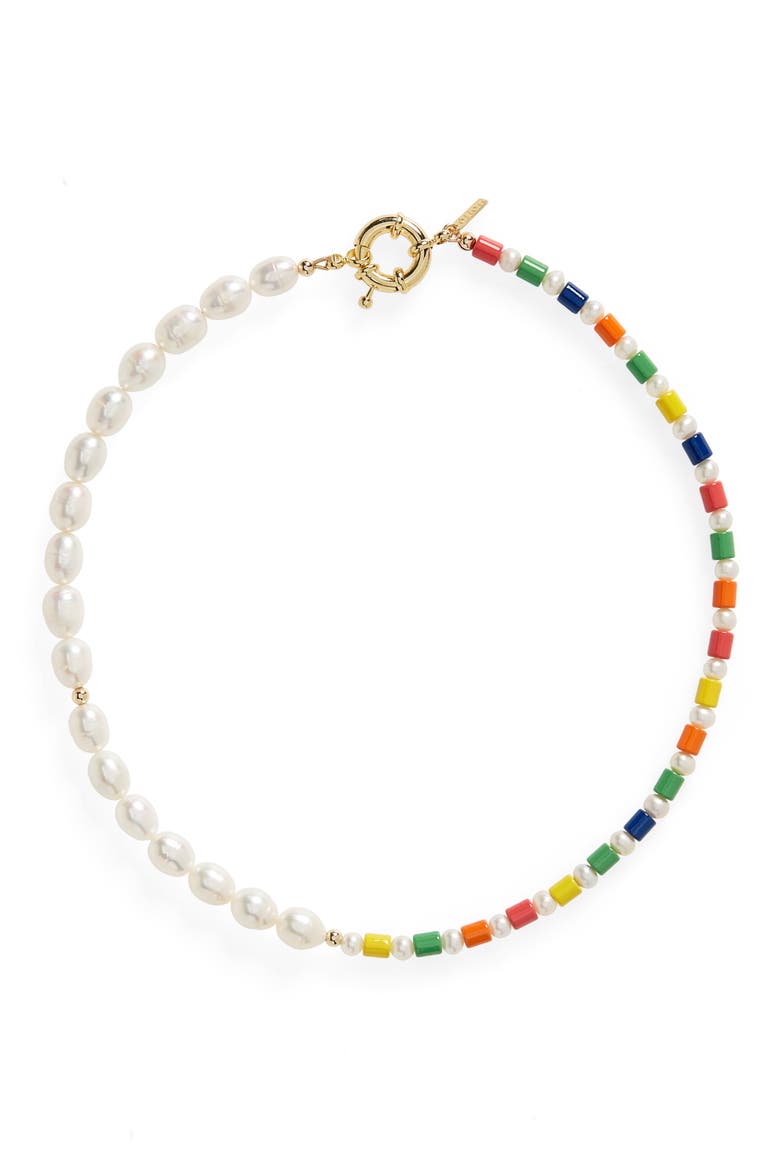 Sunny Freshwater Pearl & Bead Necklace (Nordstrom Exclusive), Main, color, MULTI