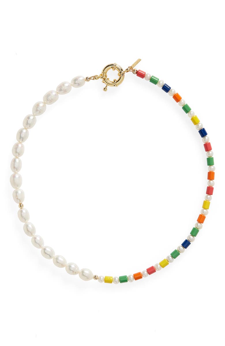 Éliou Sunny Freshwater Pearl & Bead Necklace, Main, color,