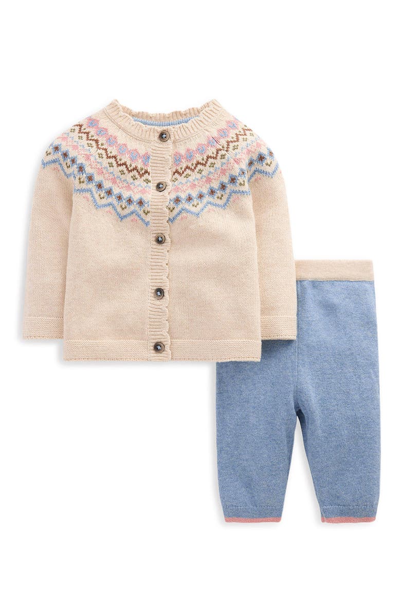 Kids' Fair Isle Knitted Cardigan & Leggings Set, Main, color, OATMEAL MARL