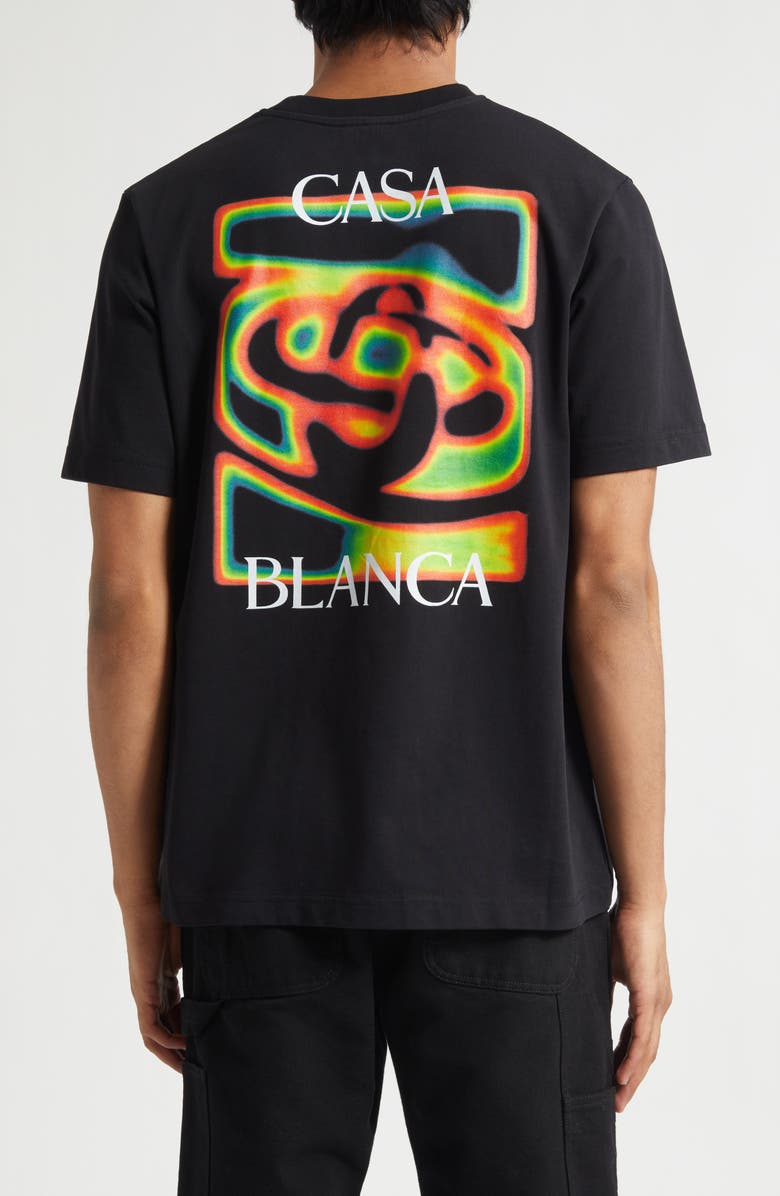 Casablanca Heat Map Organic Cotton Graphic T-Shirt, Alternate, color, Heat Map - Black