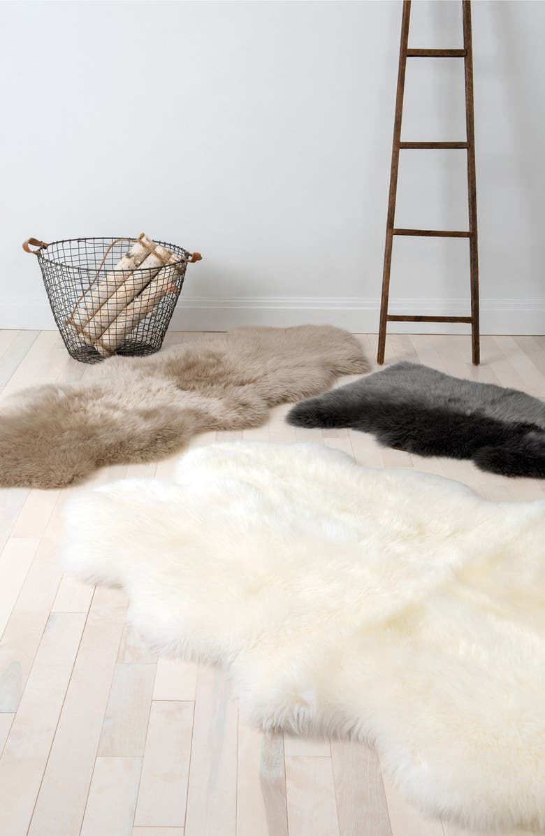 UGG<sup>®</sup> Genuine Shearling Rug, Alternate, color, Grey