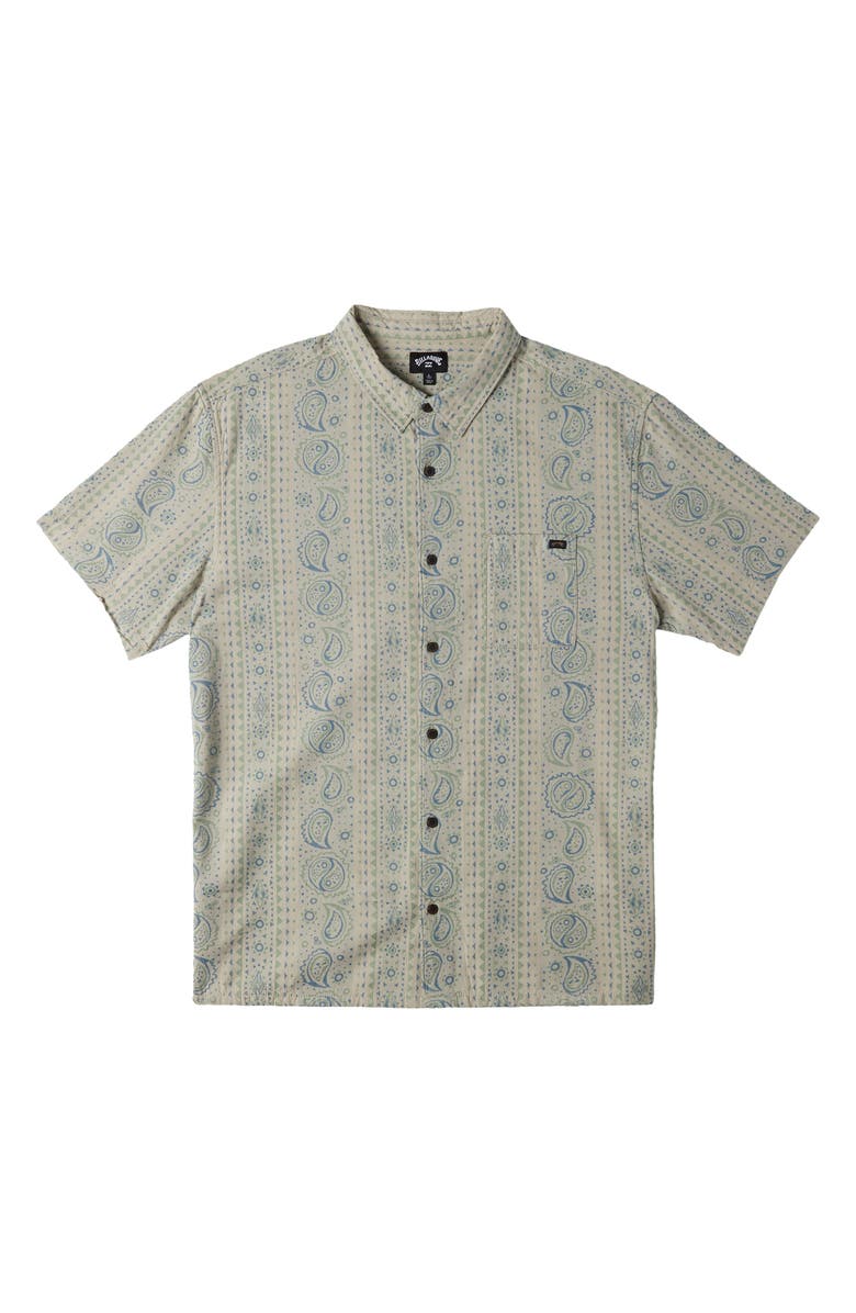 Billabong Sundays Stripe Jacquard Short Sleeve Button-Up Shirt, Alternate, color,