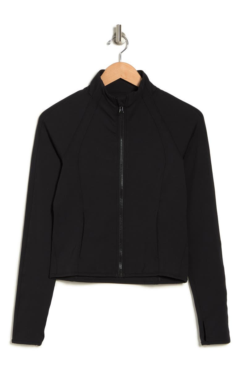 YOGALICIOUS Zip Front Flared Crop Jacket, Alternate, color, 