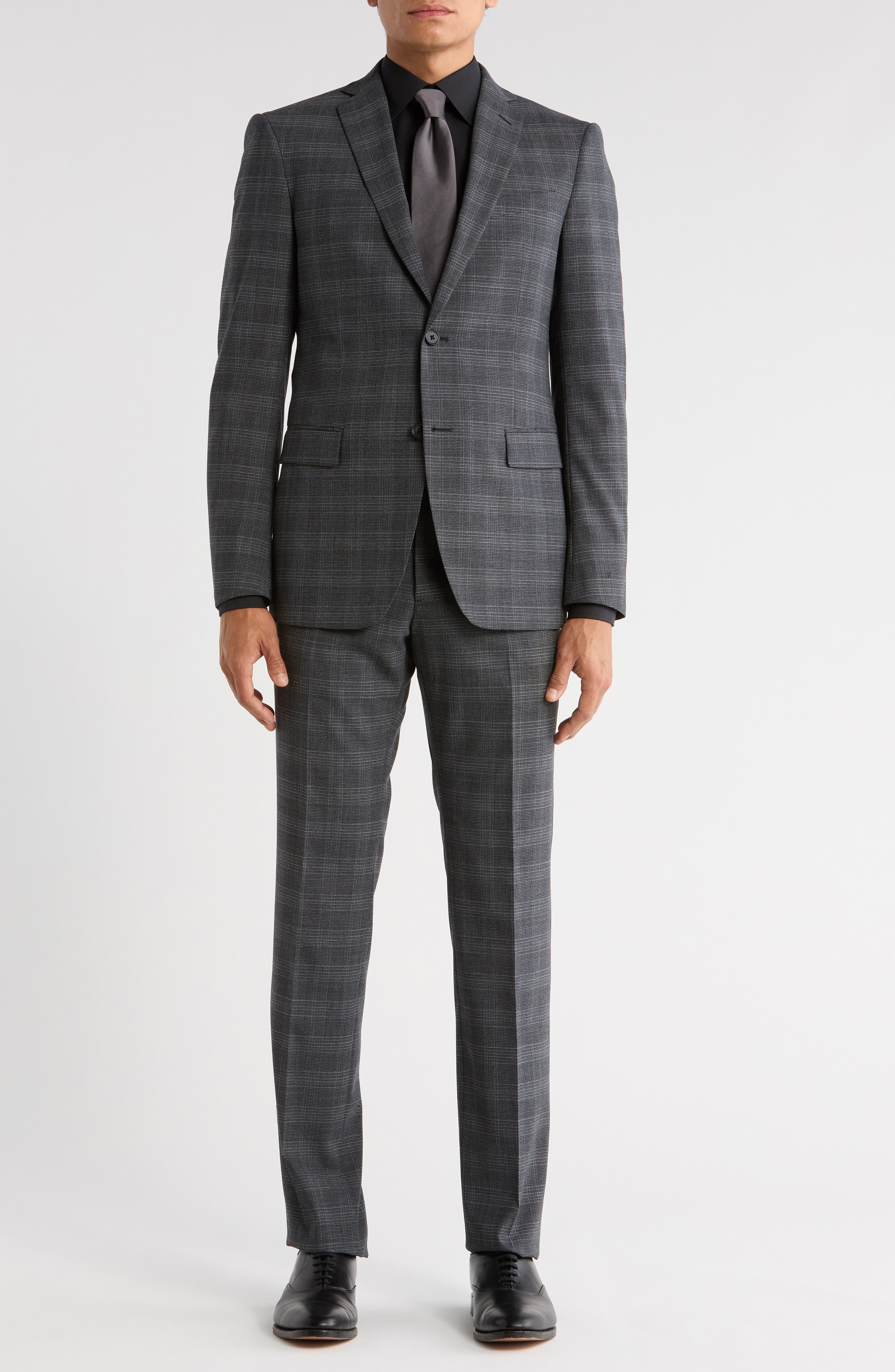 Plaid Wool Blend Suit