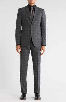 John Varvatos Star USA Plaid Wool Blend Suit