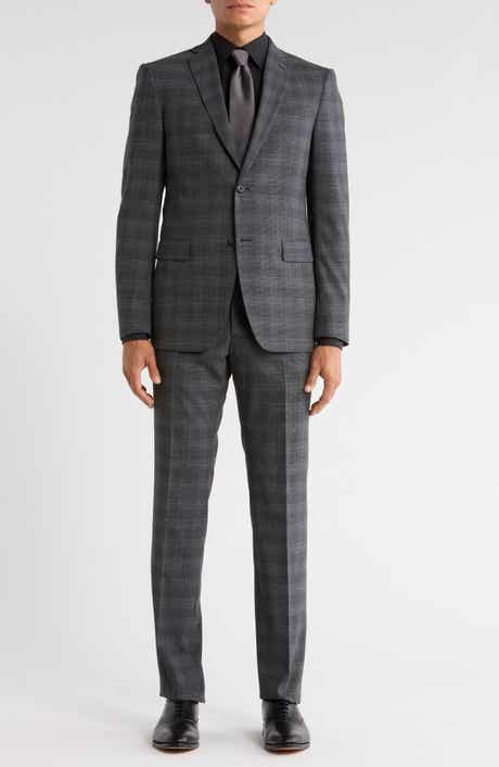 John Varvatos Star USA Plaid Wool Blend Suit