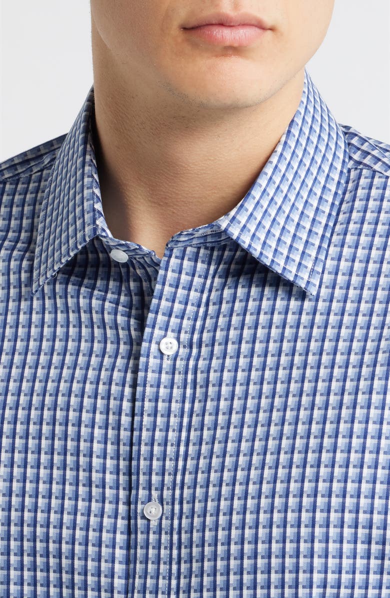 DANIEL HECHTER Trim Fit Check Cotton Dress Shirt, Alternate, color, 