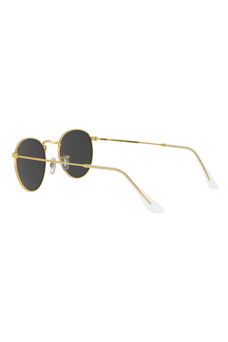 47mm Small Polarized Round Sunglasses, Alternate, color, GOLD/ BLACK