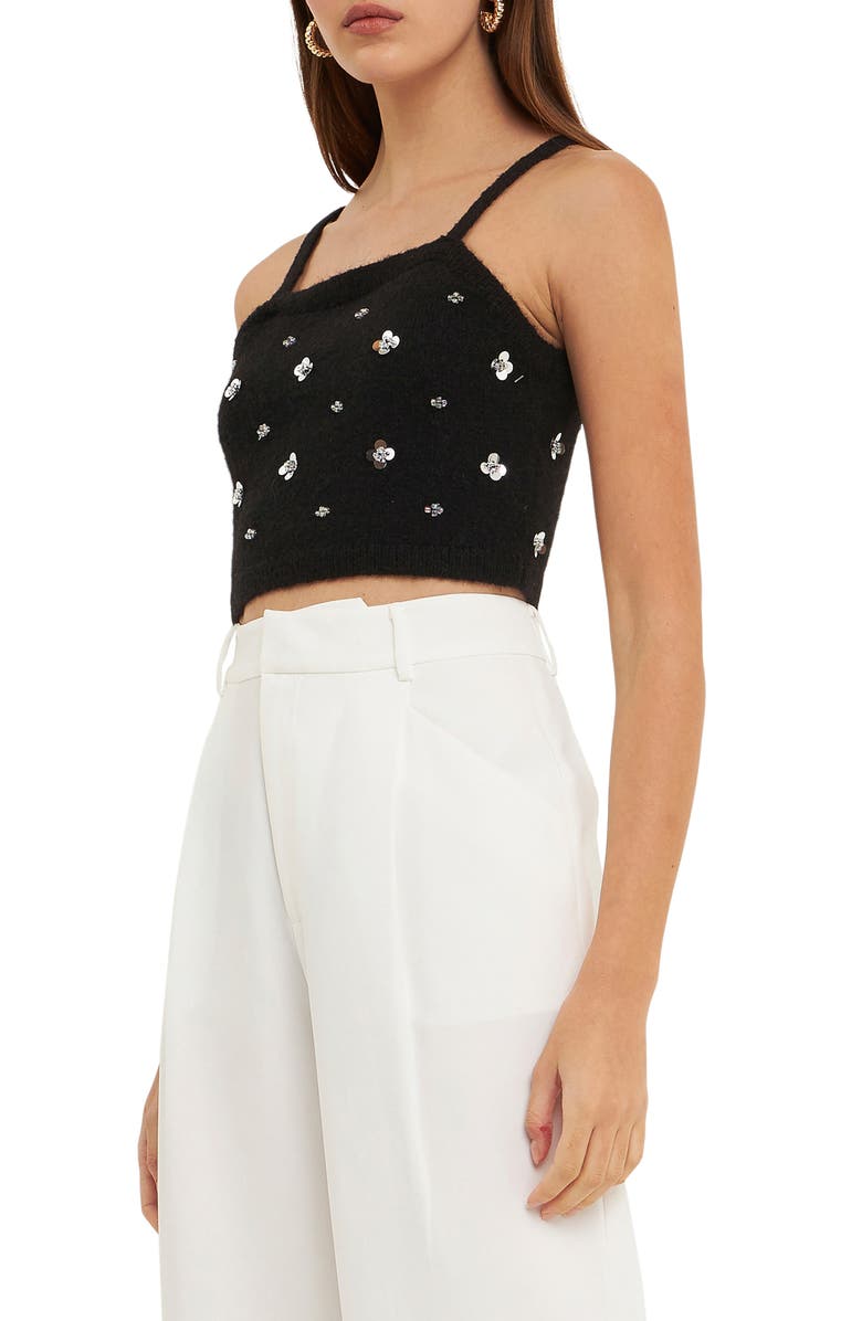 Endless Rose Sequin Floral Sweater Camisole, Alternate, color, 