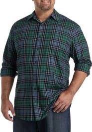 Nautica Big & Tall Plaid Sport Shirt