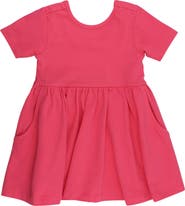 RuffleButts Knit Short Sleeve Twirl Dress