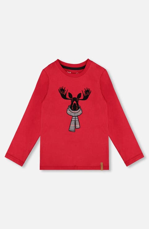 Jersey T-Shirt with Moose (Little Kid & Big Kid)