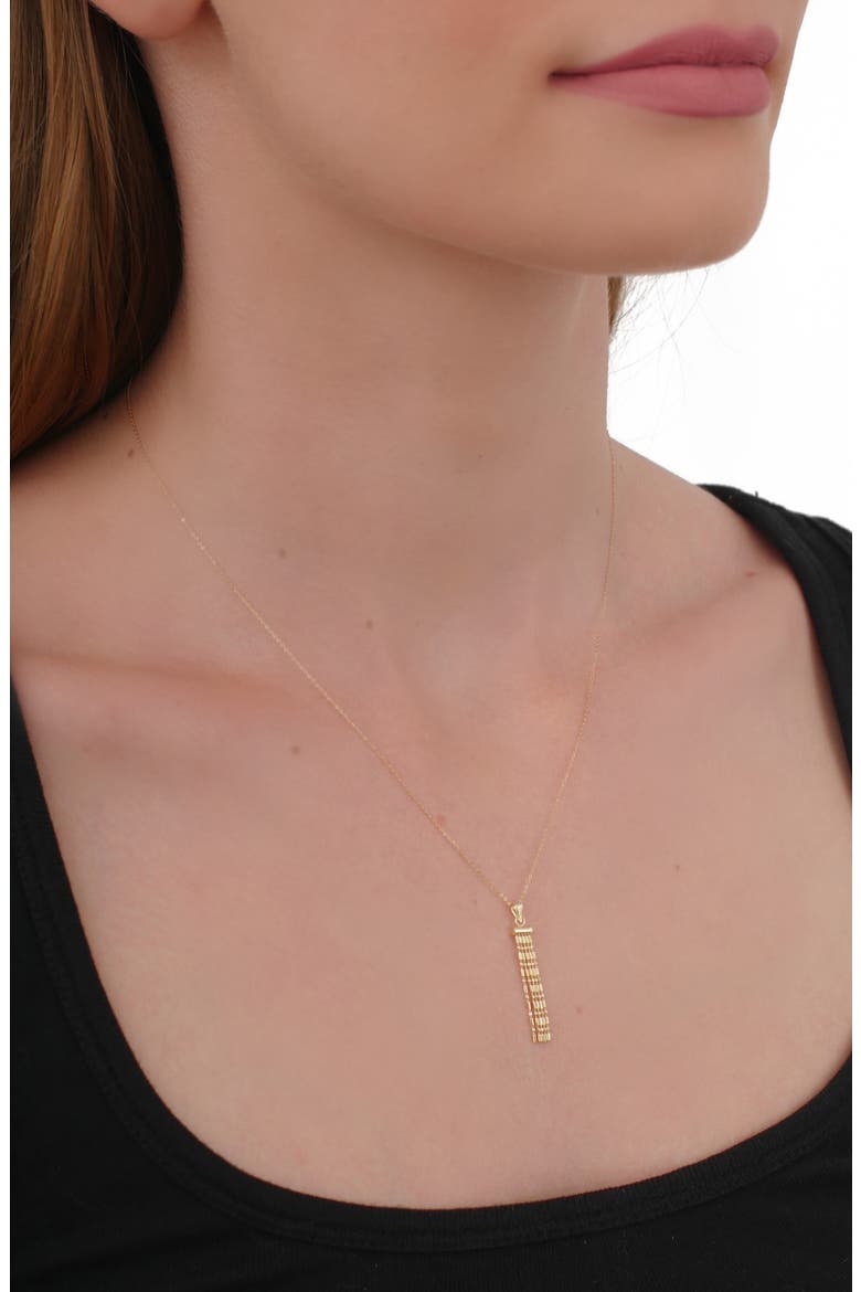 14K Gold Fringe Pendant Necklace   (Nordstrom Exclusive), Alternate, color, YELLOW GOLD
