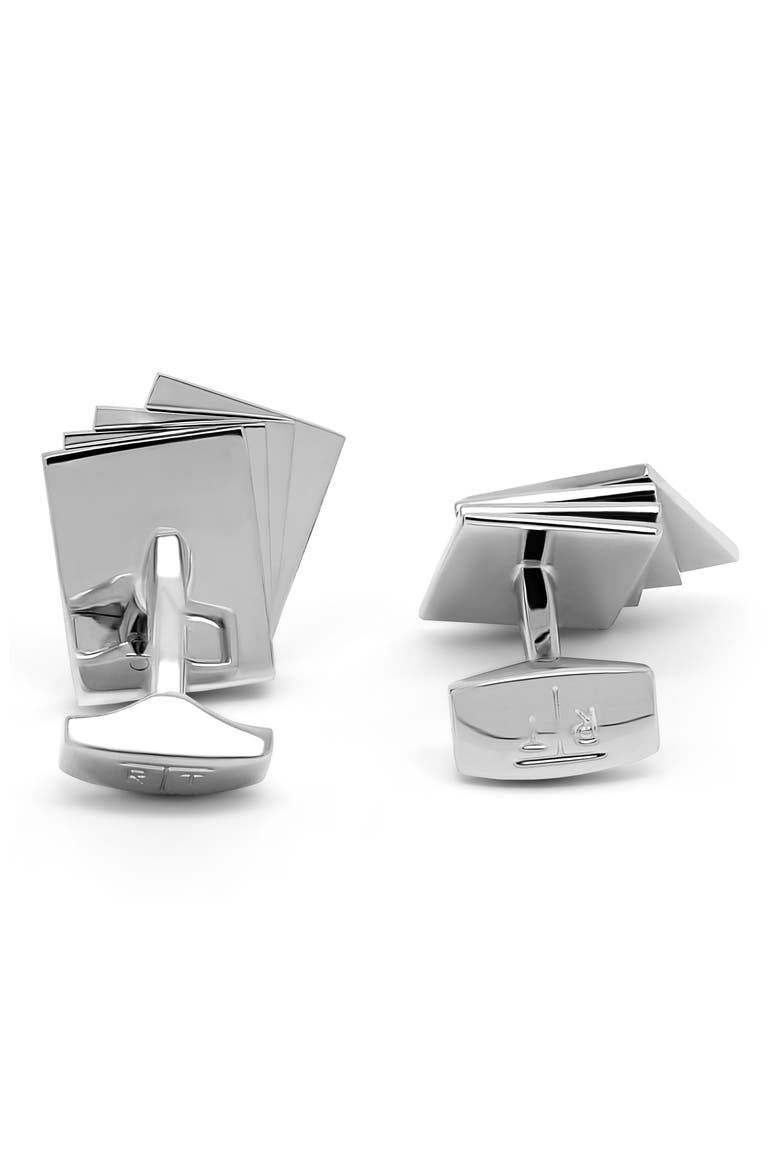 Playing Cards Cuff Links, Alternate, color, SILVER