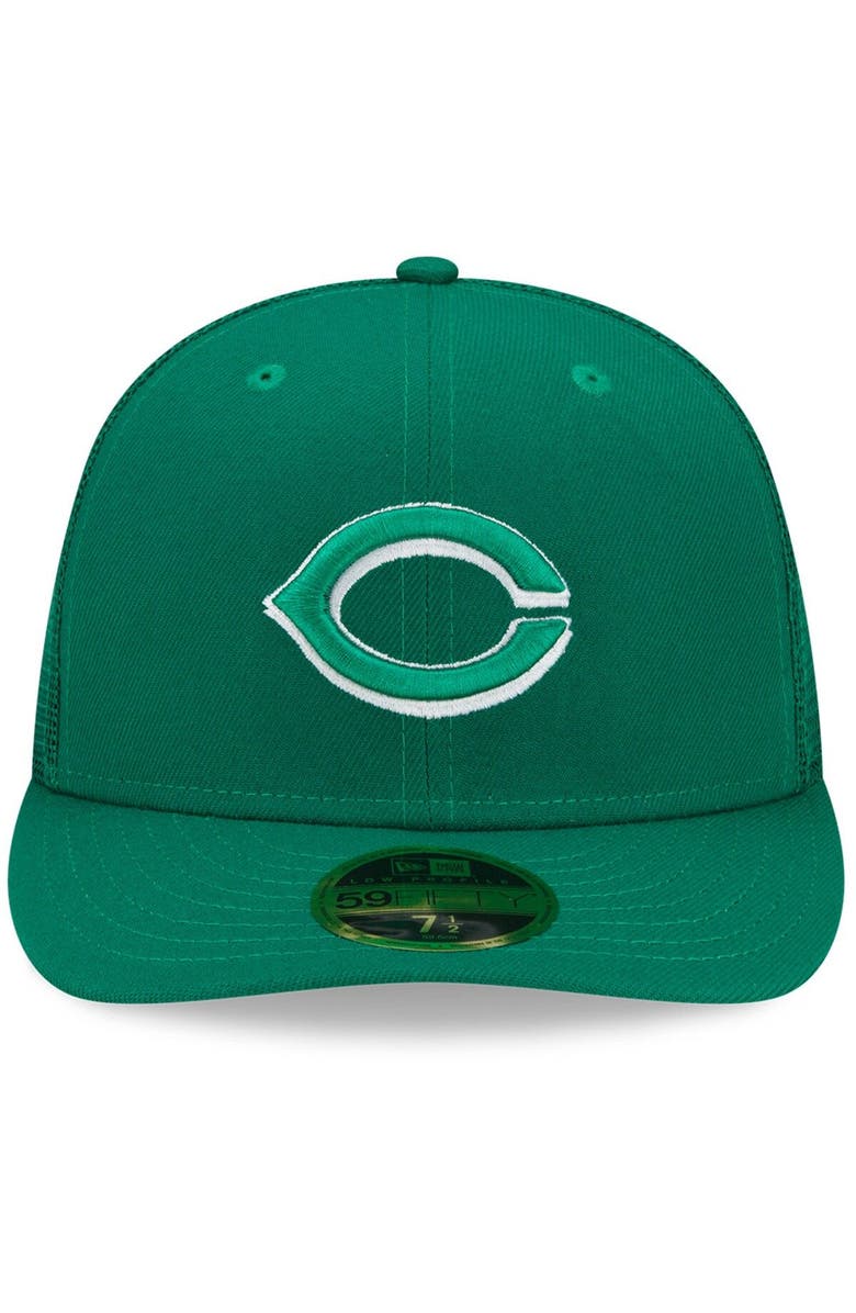 New Era Men's New Era Green Cincinnati Reds 2022 St. Patrick's Day Low Profile 59FIFTY Fitted Hat, Alternate, color, 