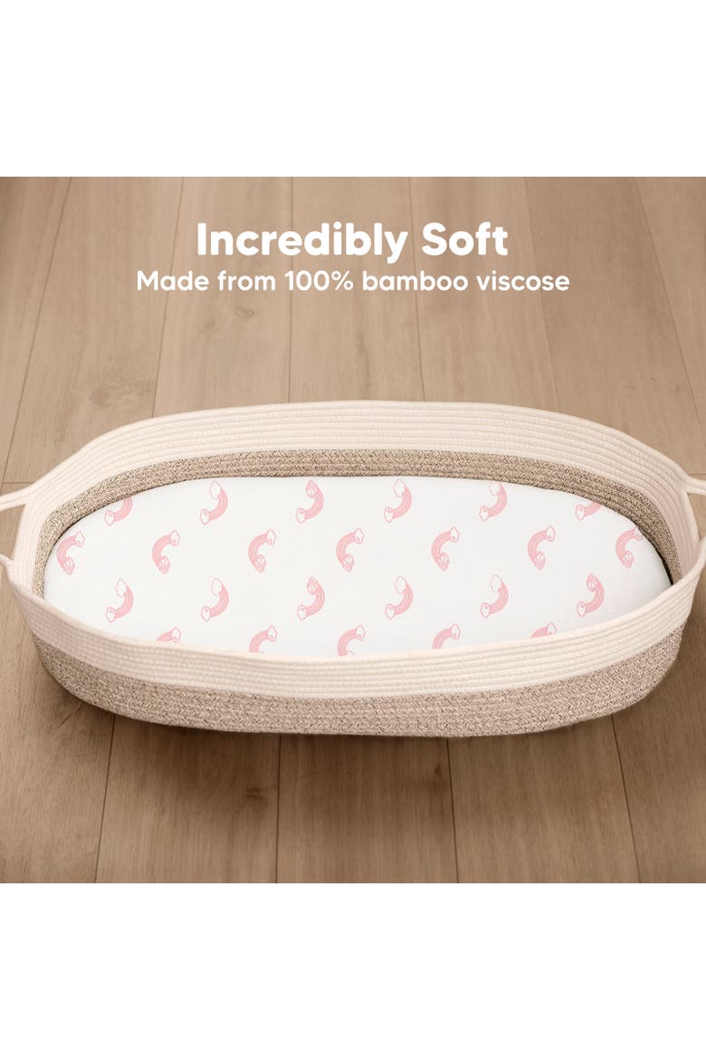 2-Pack Isla Fitted Bassinet Sheets, Alternate, color, Dreamland