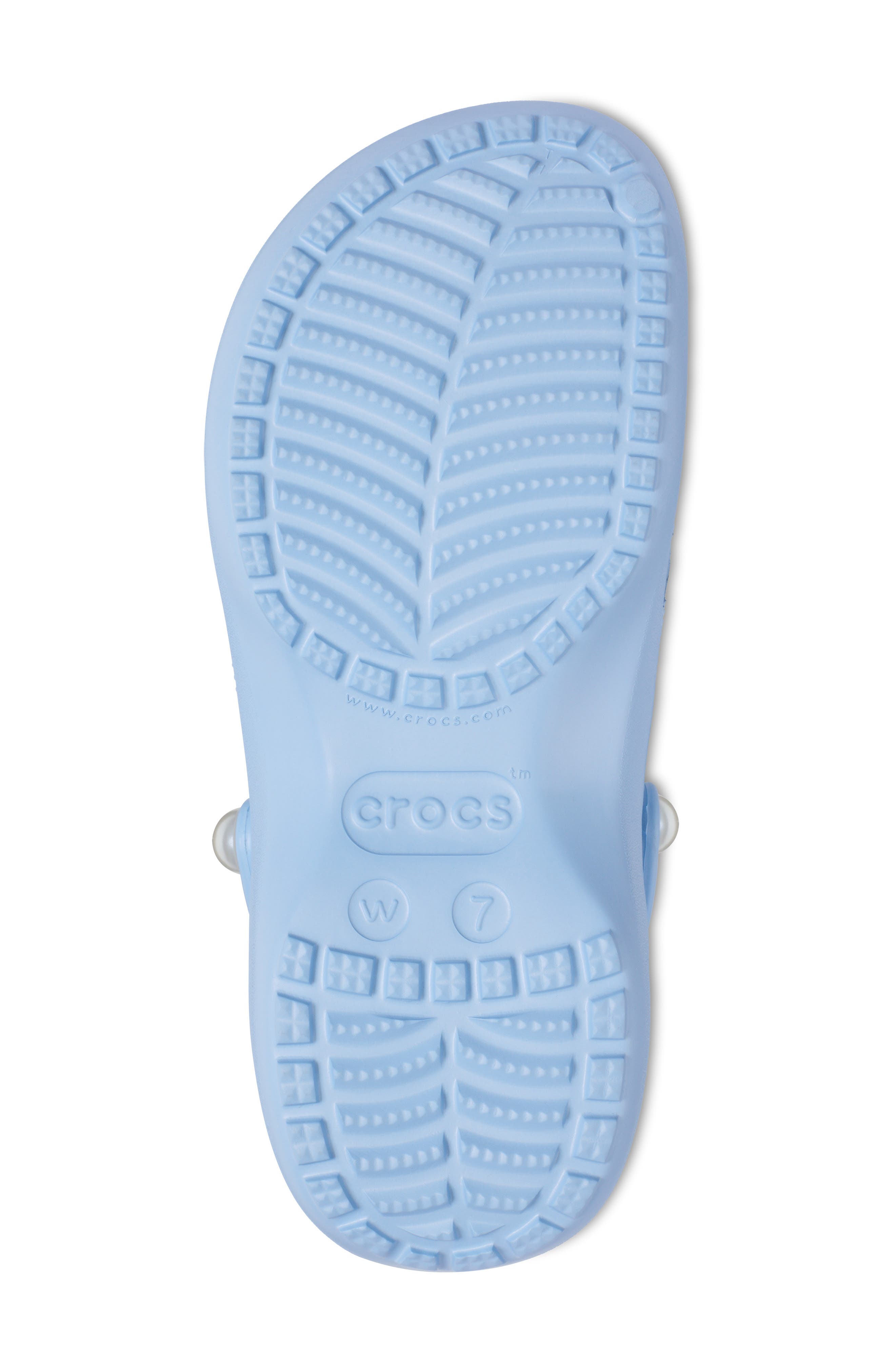 CROCS Faux Pearl Platform Clog, Alternate, color, Blue Calcite