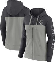 FANATICS Women's Fanatics Branded Heather Charcoal/Gray Chicago White Sox City Ties Hoodie Full-Zip Sweatshirt