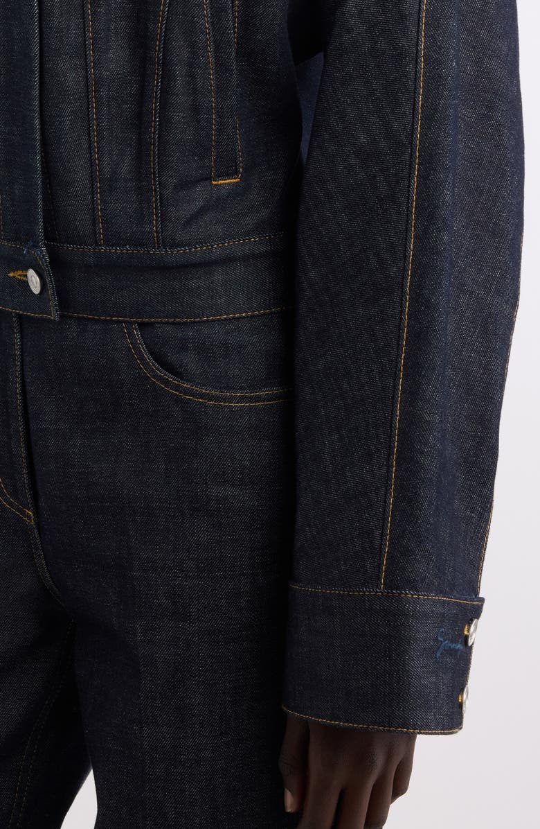 Givenchy Bell Sleeve Denim Jacket, Alternate, color, 