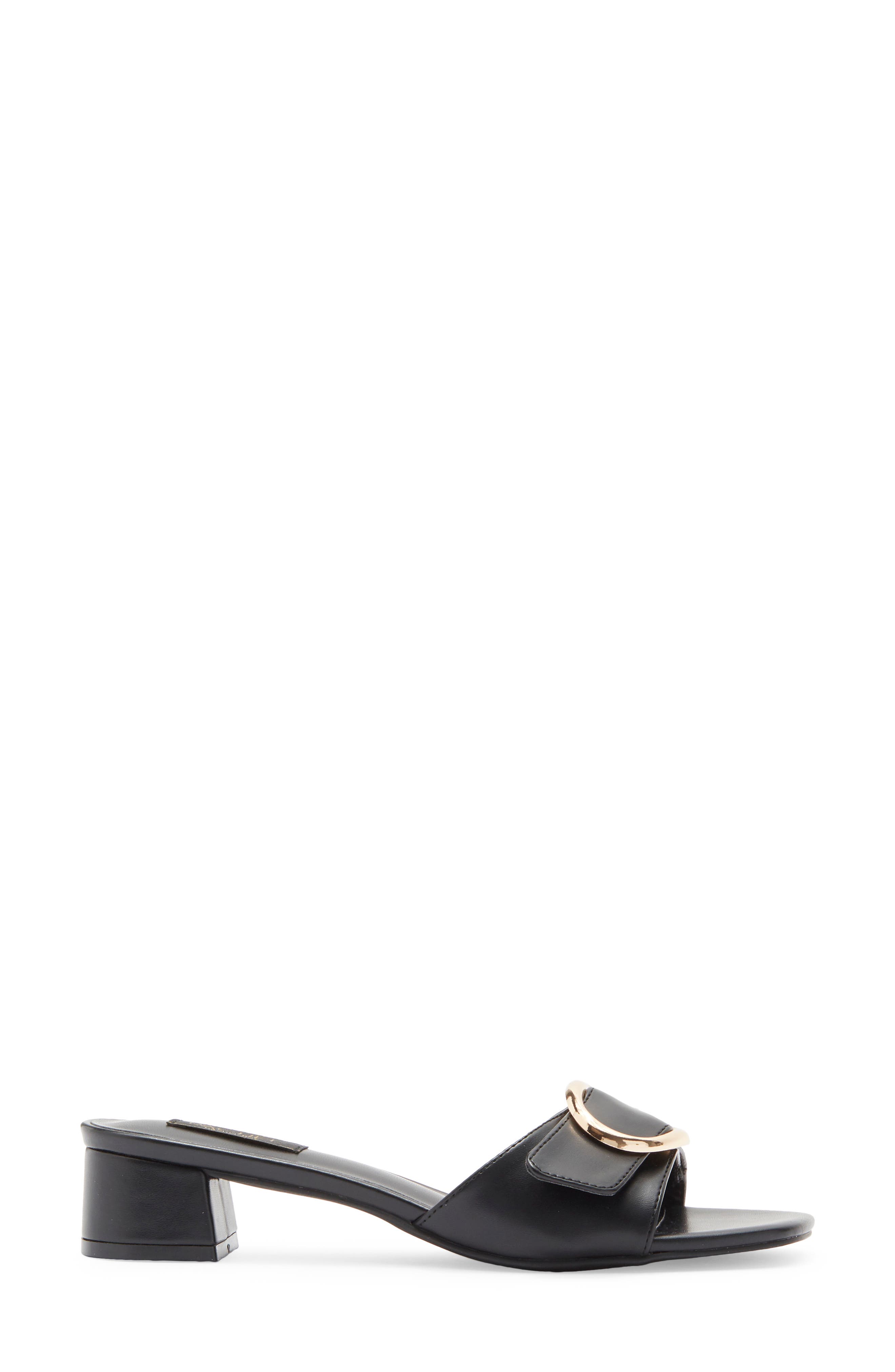 RACHEL Rachel Roy Sarah Block Heel Slide Sandal, Alternate, color, Black