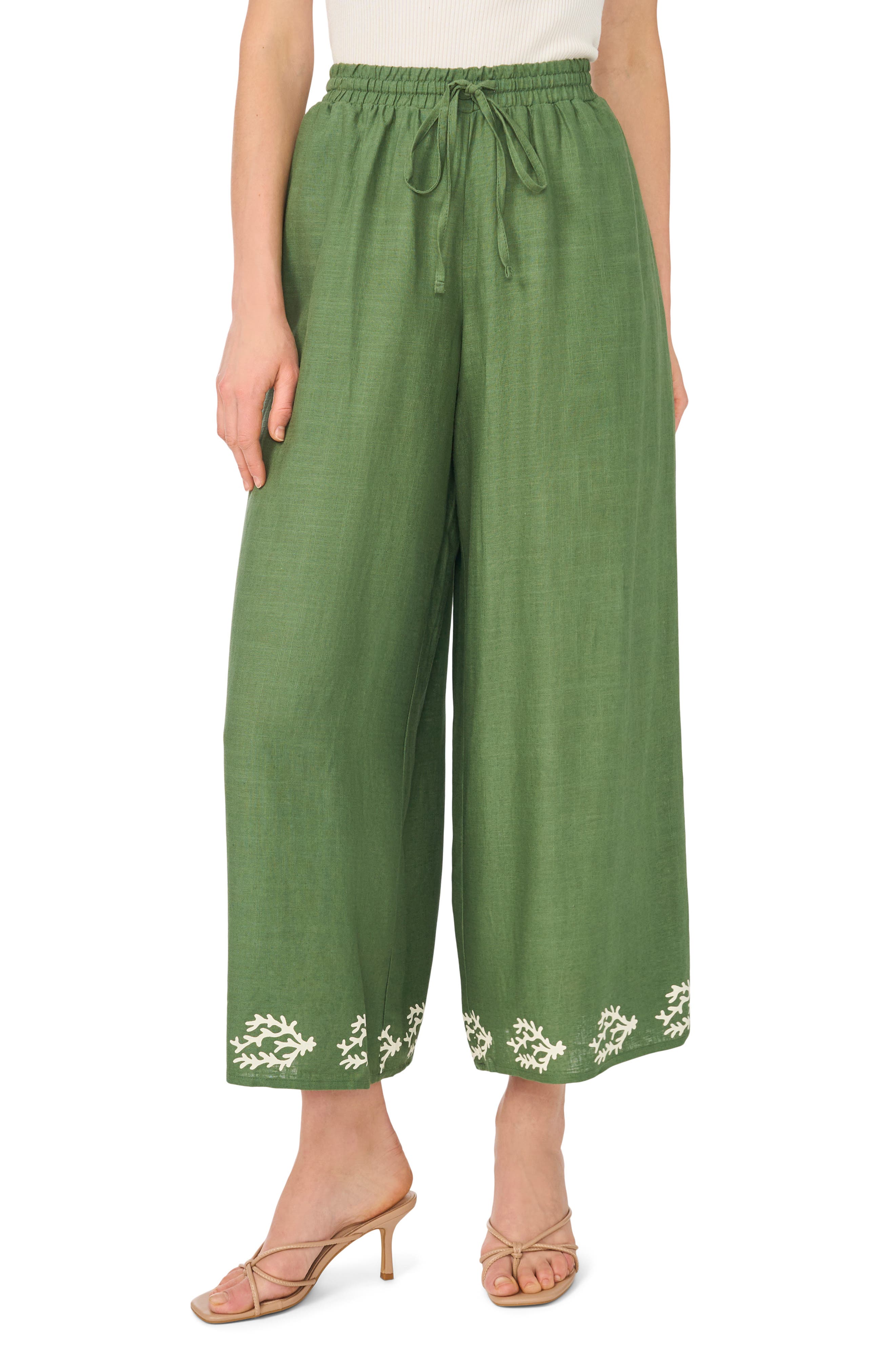 Parker Leaf Print Hem Pants
