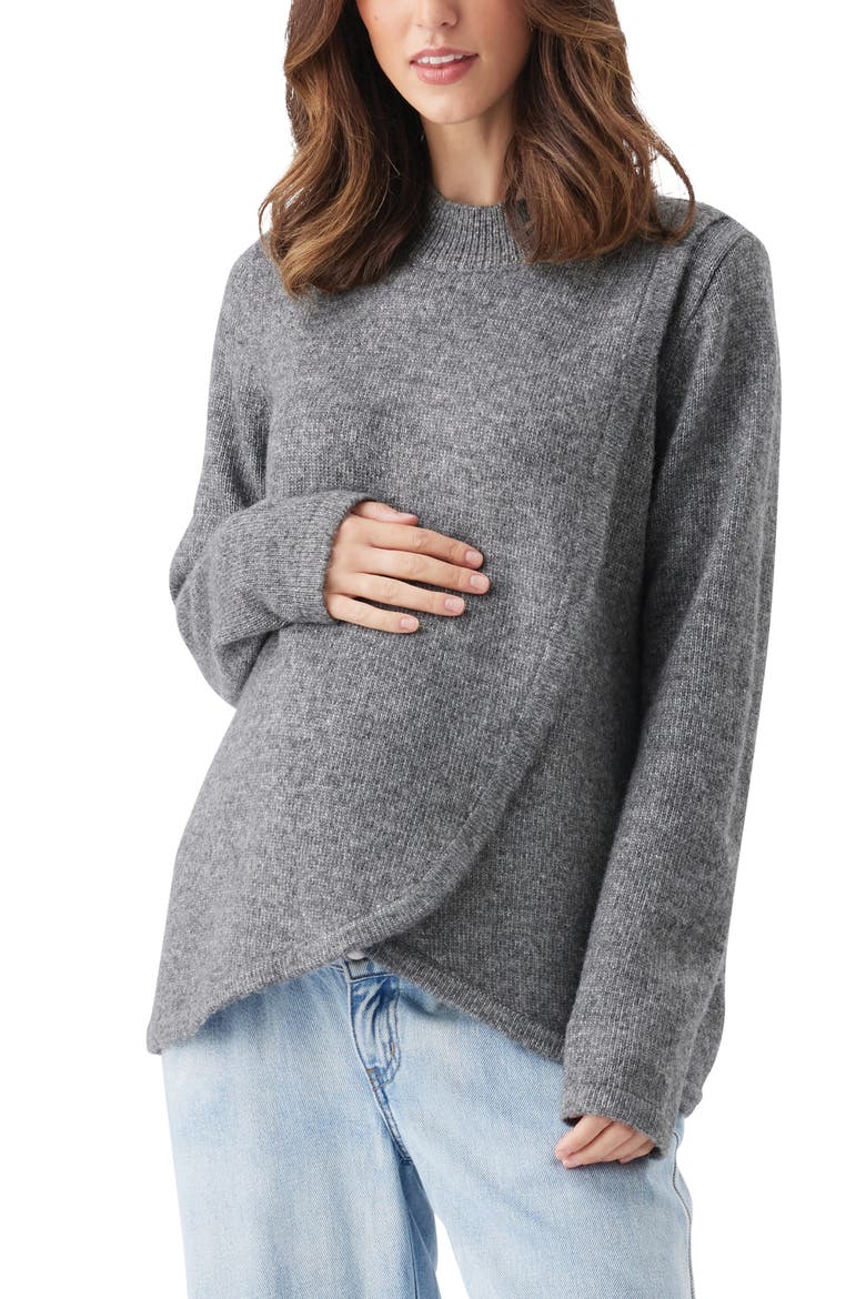Addison Nursing Knit, Main, color, Charcoal