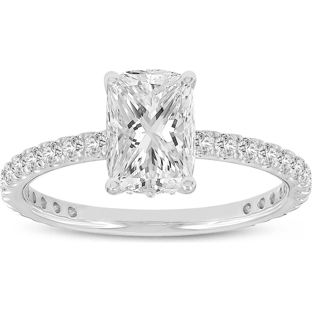 Luvmyjewelry Melina 14k White Gold Cushion Lab Grown Diamond Engagement Ring In 14k White Gold