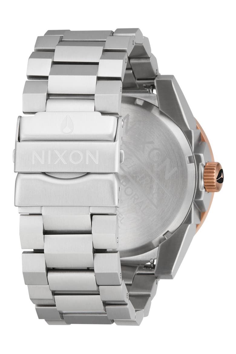 Corporal Two-Tone Bracelet Watch, 48mm, Alternate, color, SILVER / ROSE GOLD / BLACK