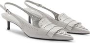 MANGO Fringe Slingback Pump