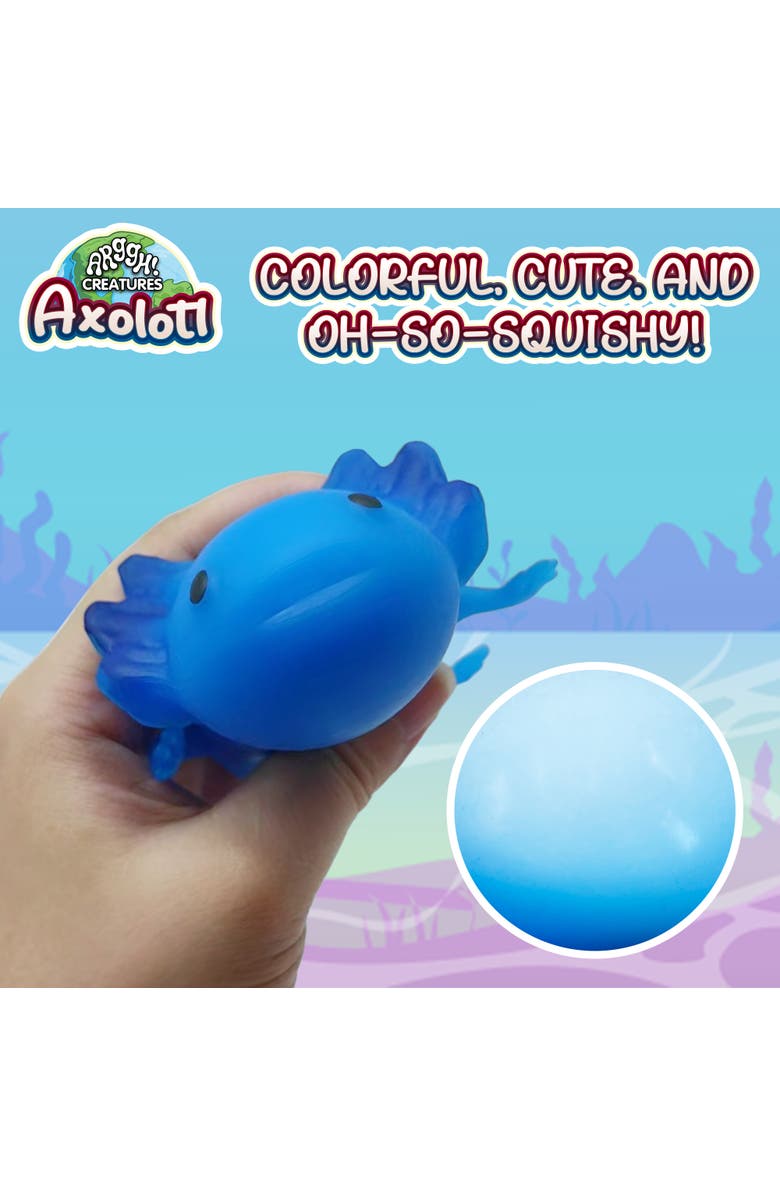 Power Your Fun Squishy Axolotl Stress Toy Version 2, Alternate, color, Blue