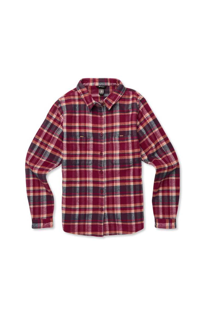 Cotopaxi Mero Organic Flannel Shirt - Women's, Alternate, color, Jam And Iceberg Plaid