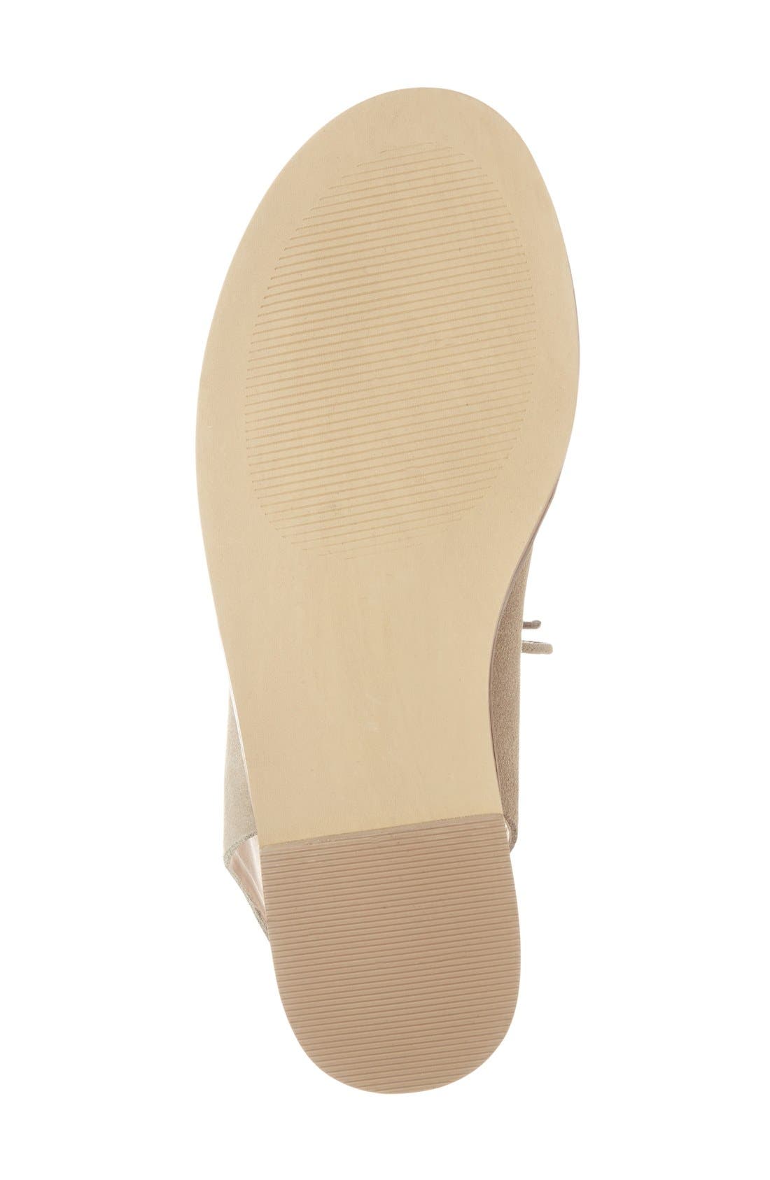 'Cady' Lace-Up Flat Sandal, Alternate, color, SAND SUEDE