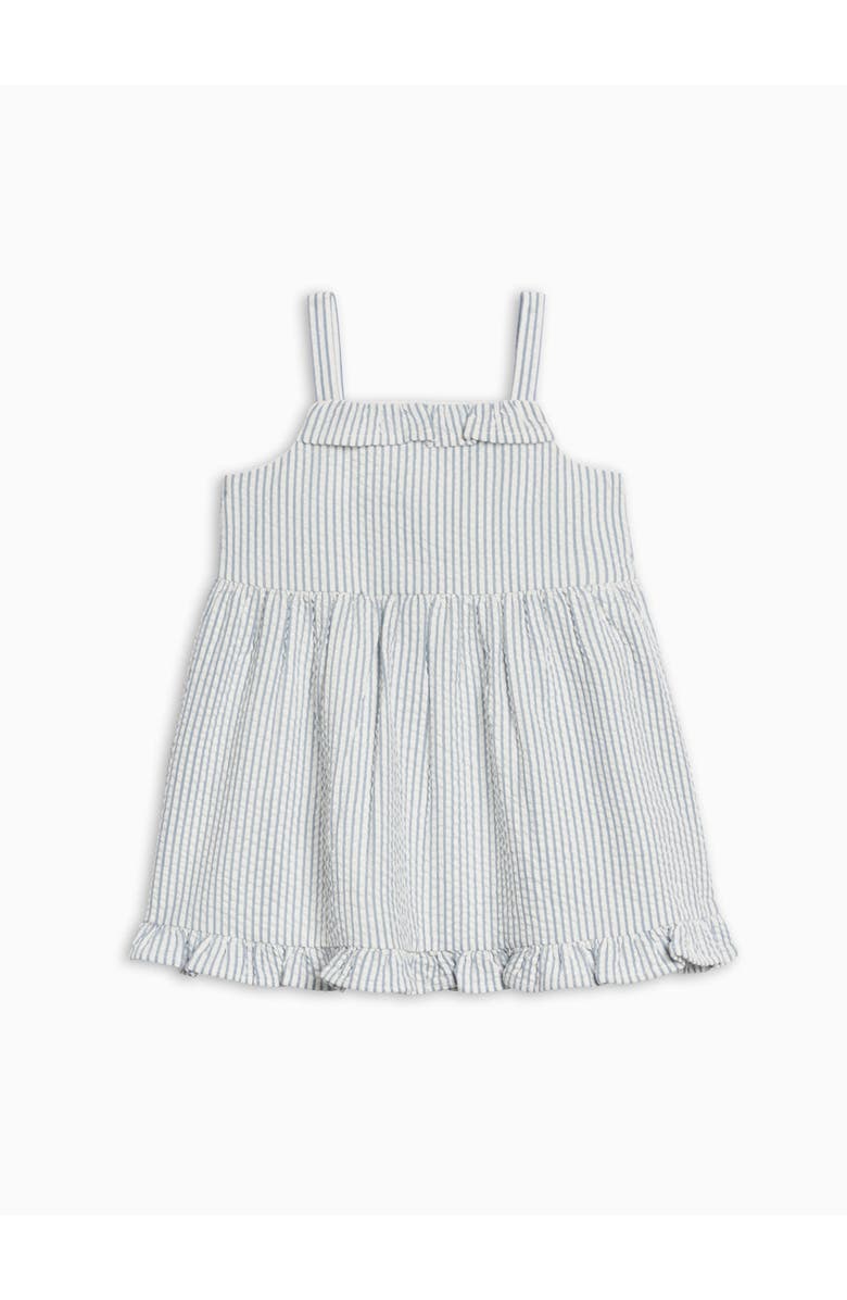 KENDI by Colored Organics Organic Juliette Seersucker Tank Dress, Main, color, Shore Stripe/Sea