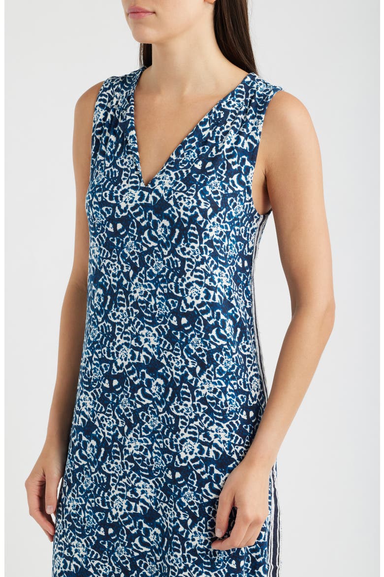 Cora Shibori Lilies Midi Dress, Alternate, color, INDIGO MULTI