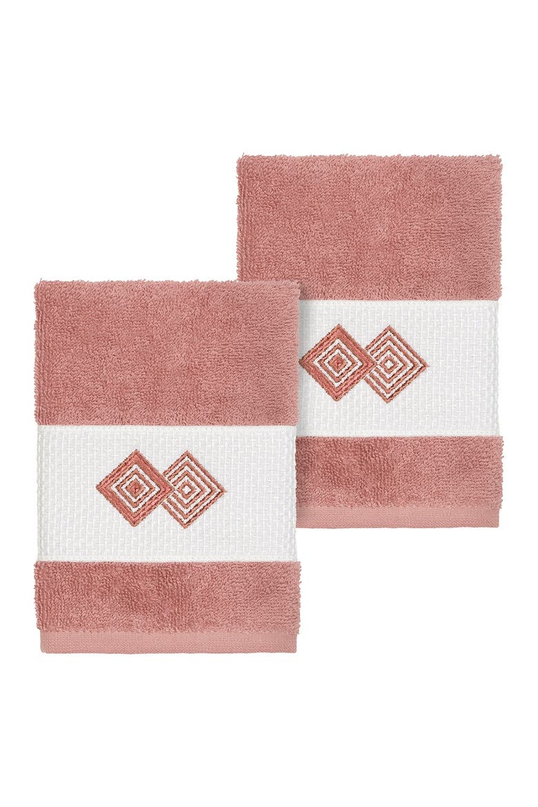 Noah Embellished Washcloth - Set of 2 - Tea Rose, Main, color, TEA ROSE