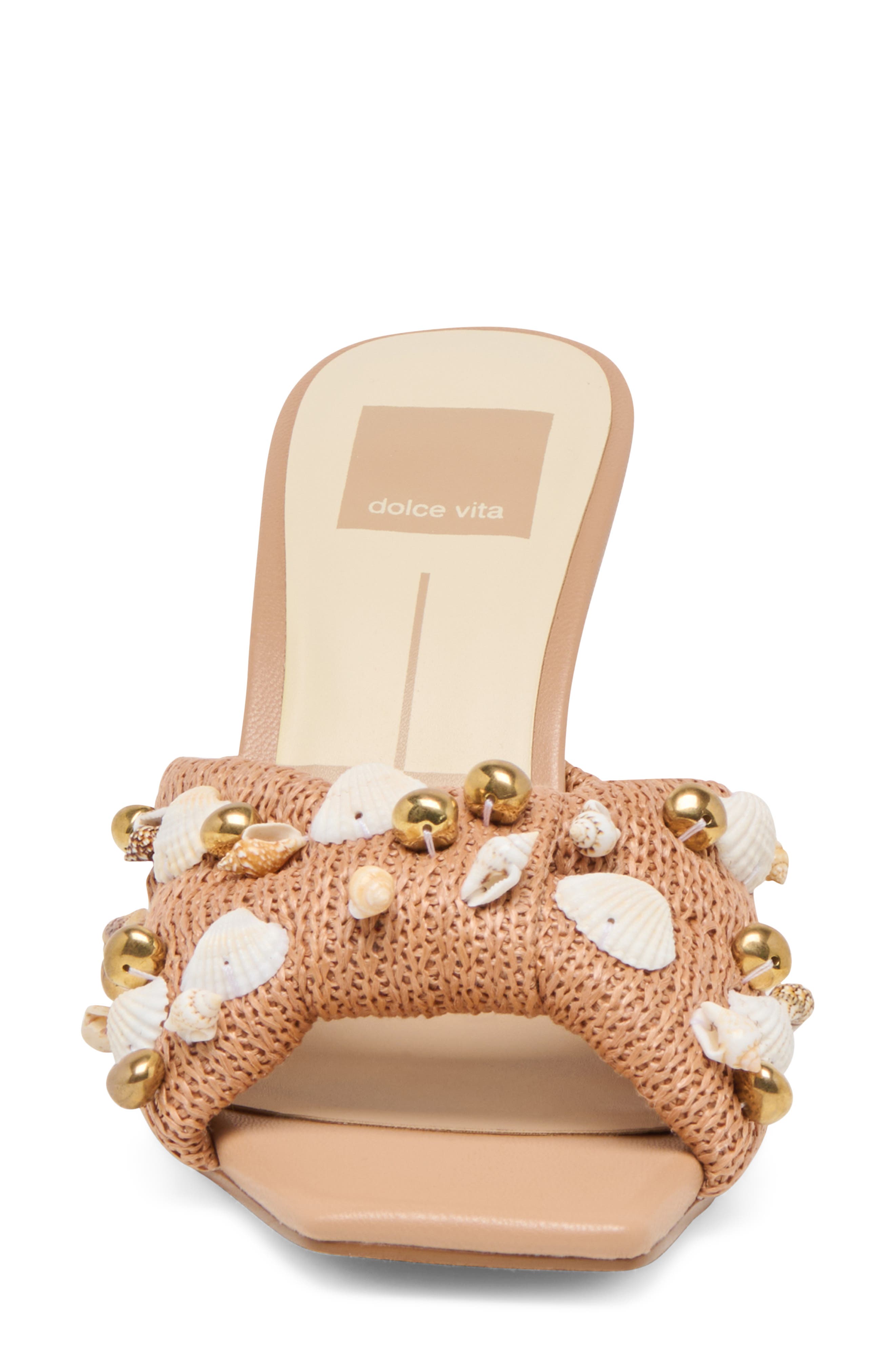 Dolce Vita Tylah Sandal, Alternate, color, Toffee Beaded Raffia