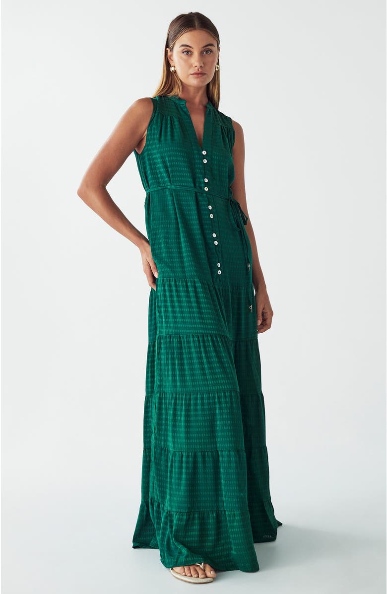 WILLA Nomie Maxi Dress, Alternate, color, Emerald