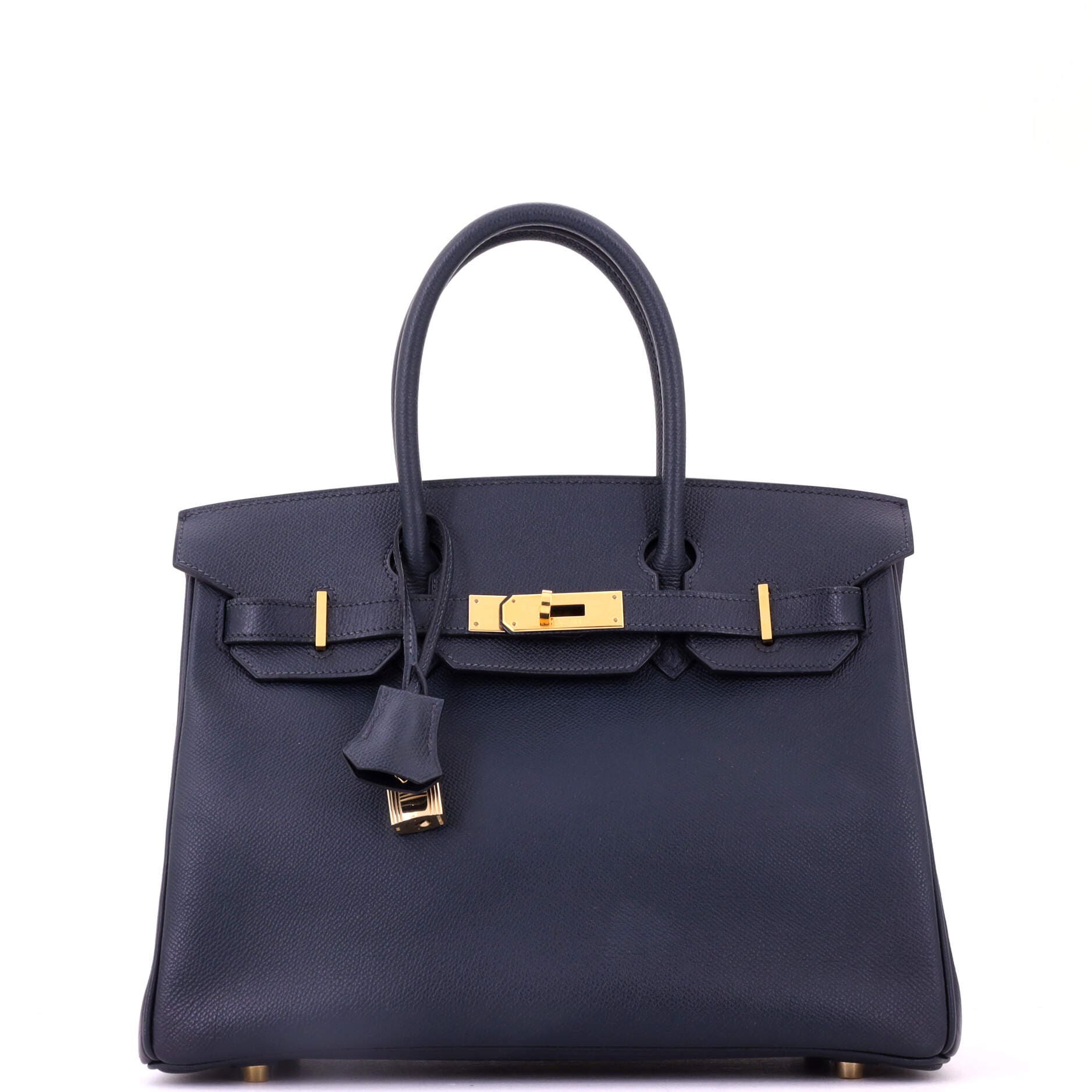 Birkin Handbag Blue Epsom with Gold Hardware 30, Main, color, Blue