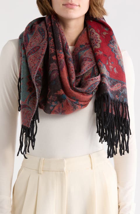 Ornate Paisley Jacquard Scarf